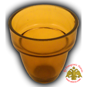 Replacement Oil Candle Glass Cup Design M2 Amber