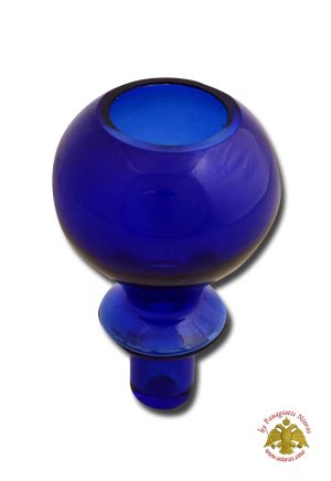 Κανδηλόκουπα Λουσέρνα Aπλή Μπλε 7χ13εκ