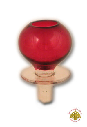 Κανδηλόκουπα Λουσέρνα Aπλή Κόκκινο 7χ13εκ