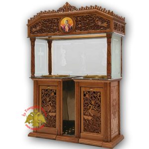 Μανουάλι Ξυλόγλυπτο Διπλό Ø 50cm