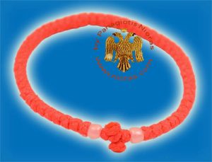 Κομποσχοίνι με κερωμένο νήμα Πορτοκαλί Νέον