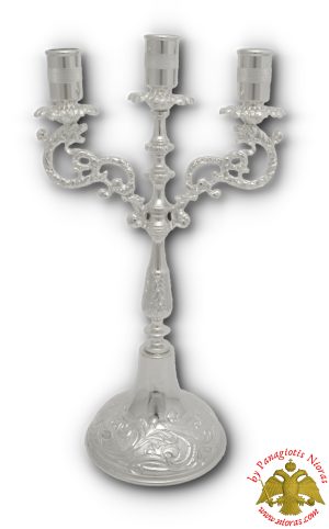 Orthodox Style Trikeri for Holy Table Nickel 30cm