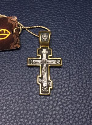 Σταυρουδάκι Ασημένιο 925 Λαιμού Ρώσσικο Σχέδιο 8014