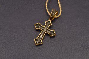 Σταυρουδάκι Ασημένιο 925 Λαιμού Ρώσσικο Σχέδιο 8059