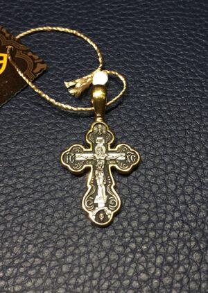 Σταυρουδάκι Ασημένιο 925 Λαιμού Ρώσσικο Σχέδιο 8076