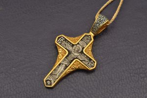 Σταυρουδάκι Ασημένιο 925 Λαιμού Ρώσσικο Σχέδιο 8169