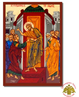 Christ The Good Unbelief of Saint Thomas Byzantine Wooden Icon on Canvas