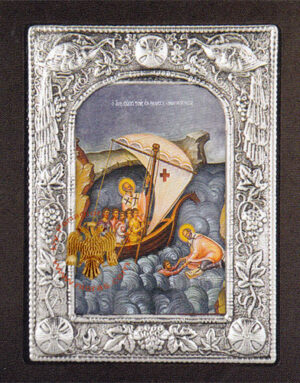 Saint Nicholas help of Mariners Aluminium Icon