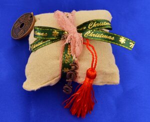 Lucky Charm Pillow Green Wish Ribbon