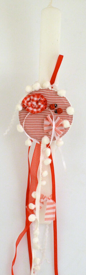 Πασχαλινή Λαμπάδα με Πασχαλίτσες 40εκ.