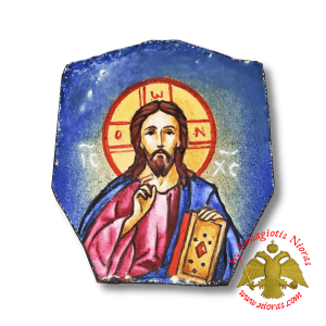 Σμάλτινη Εικόνα Eυλογία του Χριστού