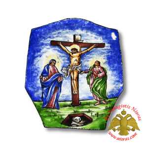 Enamel Holy Icon Christ Crucifixion
