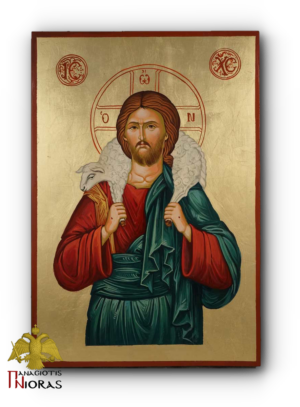 Εικόνα Αγιογραφία Χριστός Καλός Ποιμήν 30Χ40εκ
