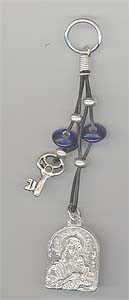 Metal Holy Virgin Mary Icon with Metal Key