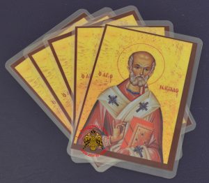 Laminated Byzantine Icon of Saint Nicholas