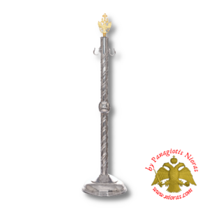 Orthodox Church Aisle Cord Stand Chrome Simple Base Byzantine Eagle