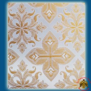 Ορθόδοξο Ύφασμα για Άμφια Άσπρο & Xρυσό Νο.6618