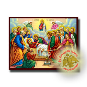 The Dormition of the Virgin - Neoclassical Wooden Icon