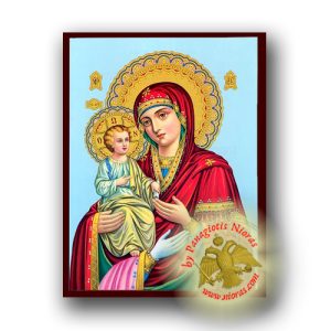 Theotokos Triheroussa - Neoclassical Wooden Icon