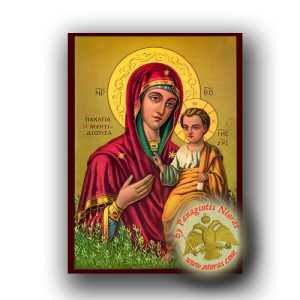 Theotokos Hodegetria, of the Myrtle Tree - Neoclassical Wooden Icon