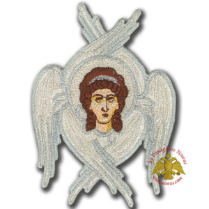 Orthodox Embroidery Cherubim Silver Thread 7.5x10cm