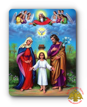 Αγία Οικογένεια - Κλασσική Ξύλινη Εικόνα