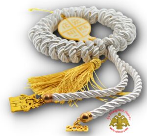 Γούρι Μεταλλικό ICXC σε λευκο κορδώνι