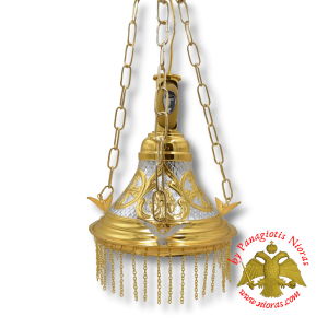 Lantern Chanter Carved Two Tone Finishing with Hanging Chains