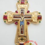 Σταυρός Δεσποτικός Σχέδιο 325 Επίχρυσος Mε Πέτρες Zirgon