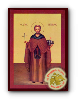 Saint Theodore of Cythera, Greece, Neoclassical Wooden Icon