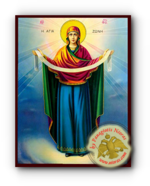 Saint Zoni Neoclassical Wooden Icon