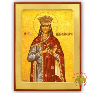 Αγία Αλεξάνδρα Ξύλινη Βυζαντινή Εικόνα