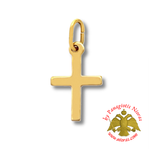 Μενταγιόν Χρυσό Σταυρός 12x7mm K9