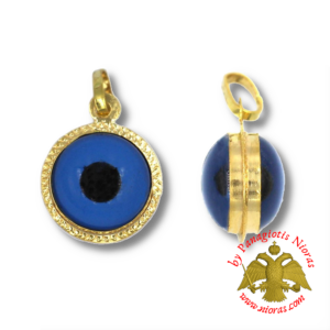 Gold Evil Eye Pendant 6mm K14