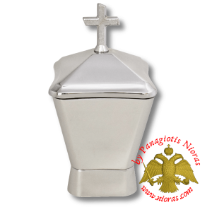 Rectangular Base Incense Burner or Incense Box Storage Case Chromium