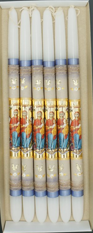 Πασχαλινή Λαμπάδα με την Εικονα της Παναγιας