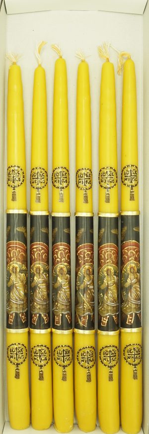 Pascha BeesWax Candle Lampada with Resurrection Holy Icon 40cm