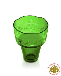 Χειροποίητη Ρουμάνικη Πρασινη Κούπα για Κανδήλι 9.8×12.5cm - Image 2