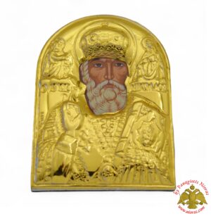 Μαγνητική Εικόνα Άγιος Νικόλαος Επίχρυσο Πλαίσιο 45x55mm