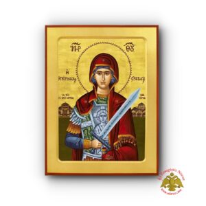 Παναγία Θεοτόκος Υπερμαχος Στρατηγος Ξύλινη Βυζαντινή Εικόνα
