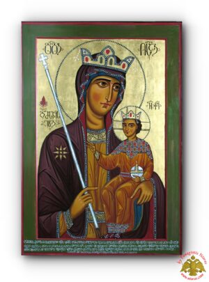 Holy Wooden Icon of Theotokos Portaitissa Virgin Mary from the Orthodox Country of Georgia