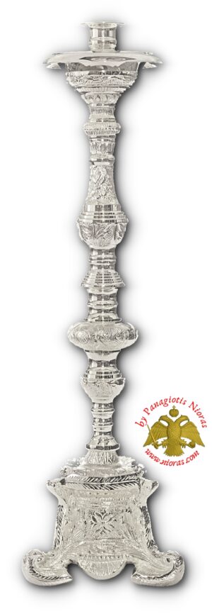 Ορθόδοξο Εκκλησιαστικό Μανουάλι Μπρούτζινο Μονοκερο Μασιφ 14x48cm