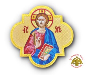 Orthodox Embroidery Golden Thread with Christ Blessing ICXC d:16cm