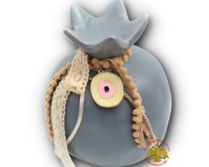 Ceramic Colored Traditional Greek Pomegranate Grey